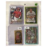 (4) Topps Baseball Trading Cards Parallels Trea Turner, Brooks Robinson, Gavin Williams, and Corbin Carroll