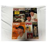 (4) Sport Magazine Issues Featuring Mickey Mantle & Ted Williams