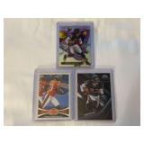 (3) Devin Hester 2012 Topps #303, 2024 Topps Composite #261 Refractor, and 2024 Topps Chrome Black #108 Football Card Lot