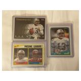 (4) Dan Marino and Keith Jackson Football Cards including 1984 Topps Passing Leaders and 1988 Topps Dan Marino