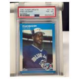1987 Fleer Update Fred McGriff #U-75 Glossy Rookie Card PSA 8