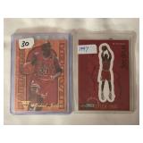 (2) 1995-96 Upper Deck Hardwood Leaders Michael Jordan #4 and 1997-98 Upper Deck Collector