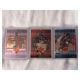 (3) 1999 Upper Deck Athlete of the Century Michael Jordan Lot #33, #47, #49