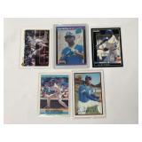 (5) Ken Griffey Jr. Baseball Cards Including Rated Rookie