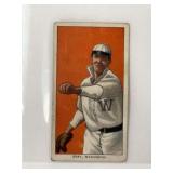1910-1911 T206 White Border Tolstoi Cigarettes Pink Gray Washington Senators Baseball Card
