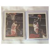 (2) 1993-94 Fleer #28 Michael Jordan and 1995 Upper Deck Collector