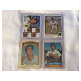 (4) 1973 Topps Baseball Card Lot: Billy Martin #323, Luis Aparicio #165, Gaylord Perry #285, Don Sutton #530