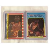 (2) 1987 Fleer Dominique Wilkins #7 and 1988 Fleer Super Star Sticker Dominique Wilkins #11 Lot