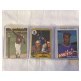 1992 Classic Four Sport Derek Jeter #231, 1987 Topps Bo Jackson #170, and 1985 Topps Dwight Gooden #620 Baseball Card Lot