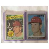 (2) 1969 Topps #424 Pete Rose National League All-Stars and 1970 Topps #580 Pete Rose Baseball Card Lot