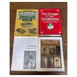 (4) Sports Reference Books: Green Cathedrals, The Image of Their Greatness, Charlton Standard Catalogue of Hockey Cards Excerpt, and America