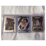 (3) Bronny James Jr. Rookie Card Lot: 2025 Topps Finest #43, 2024-25 Panini Mosaic NBA Debut #262, 2024 Panini Prizm Draft Picks #86