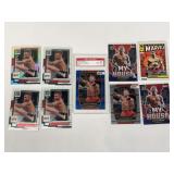 (9) Dustin Poirier UFC Trading Card Collection Including Graded 2022 Panini Select #75