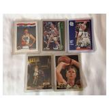 (5) Larry Bird Basketball Card Lot