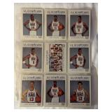 1992 Impel U.S. Olympicards Basketball (9 Card) Lot Including Charles Barkley, Karl Malone, David Robinson, Scottie Pippen, Chris Mullin, and John Stockton