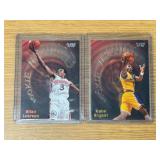 (2) 1997-98 Fleer Rookie Rewind Insert Lot - Kobe Bryant and Allen Iverson