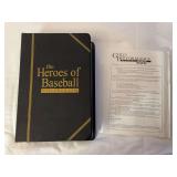 RARE The Heroes of Baseball Collection Gold Performance Mint 22K Gold Foil Embossed Card Set