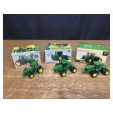 (3) 1/64 John Deere Tractors Farm Show NIB Ertl