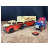 (2) Stamp Steel Car + North American Van Lines Truck