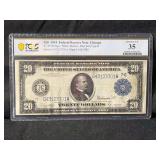 1914 $20 Federal Reserve Note Chicago PCGS Choice VF 35