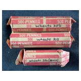 1930s Lincoln Wheat Cent Coin Rolls Lot