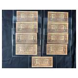 Lot of 9 Swift & Company United Profit-Sharing Coupons