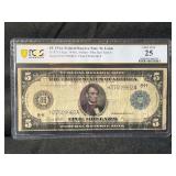 1914 $5 Federal Reserve Note St. Louis Fr. 875A PCGS 25