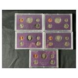 Lot of 5 United States Proof Sets 1981-1985 S Mint Mark