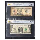 2004A $10 Star Note & 2013 $1 Federal Reserve Note PCGS Graded