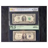 2017A $2 Star Note PCGS 65 PPQ & 1935D $1 Silver Certificate PCGS 50 PPQ