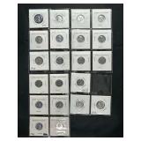 Lot of 21 Lincoln Steel War Cents, 1943, 1943-S