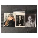 Lot of 3 Autographed Celebrity Photographs: Anne Rice, Hugh Downs, and Paul Harvey