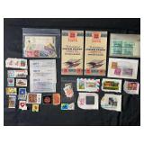 Lot of United States and International Postage Stamps and War Savings Bond Albums