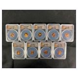 2009 Lincoln Cent Bicentennial Lot, ANACS Certified MS67 RD & PR70 DCAM, P, D, S Mints