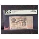 1874 State of Louisiana $5.00 Baby Bond Cr. 29 PCGS 65PPQ
