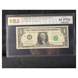 1963 $1 Federal Reserve Note San Francisco Star Note PCGS 65 PPQ