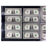 Lot of 10 US One Dollar Federal Reserve Notes Series 2017 Star Notes