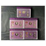 1987, 1988, 1989 US Mint Proof Sets - S Mint Mark