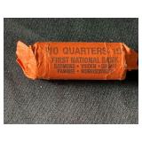 1976 Bicentennial Washington Quarters Roll, First National Bank Wrapper