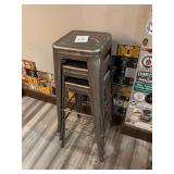 (3) Bar Stools - Stackable
