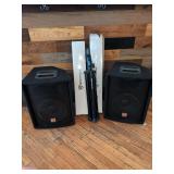 (2) Rockville PA Speakers and Stands