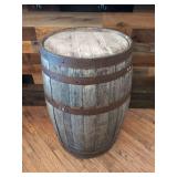 (1) Wooden Whiskey Barrel 22" x 35"