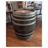 (1) Wooden Whiskey Barrel 22" x 35"