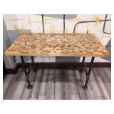 (1) Wood Top Table - Fractal Design - 48" x 25"