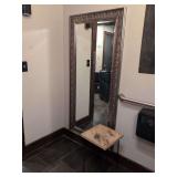 5 Ft Mirror and Small Side Table