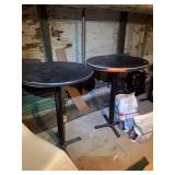 Two bar tables