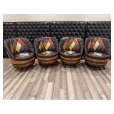 (4) Wine Barrel Chairs