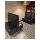 (2)  4ft Black Benches