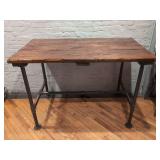 (1) Wood Top Table - 60" x 34" x 42"