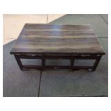 Outdoor Table 32" x 47" Barrel Rack - Marron Base